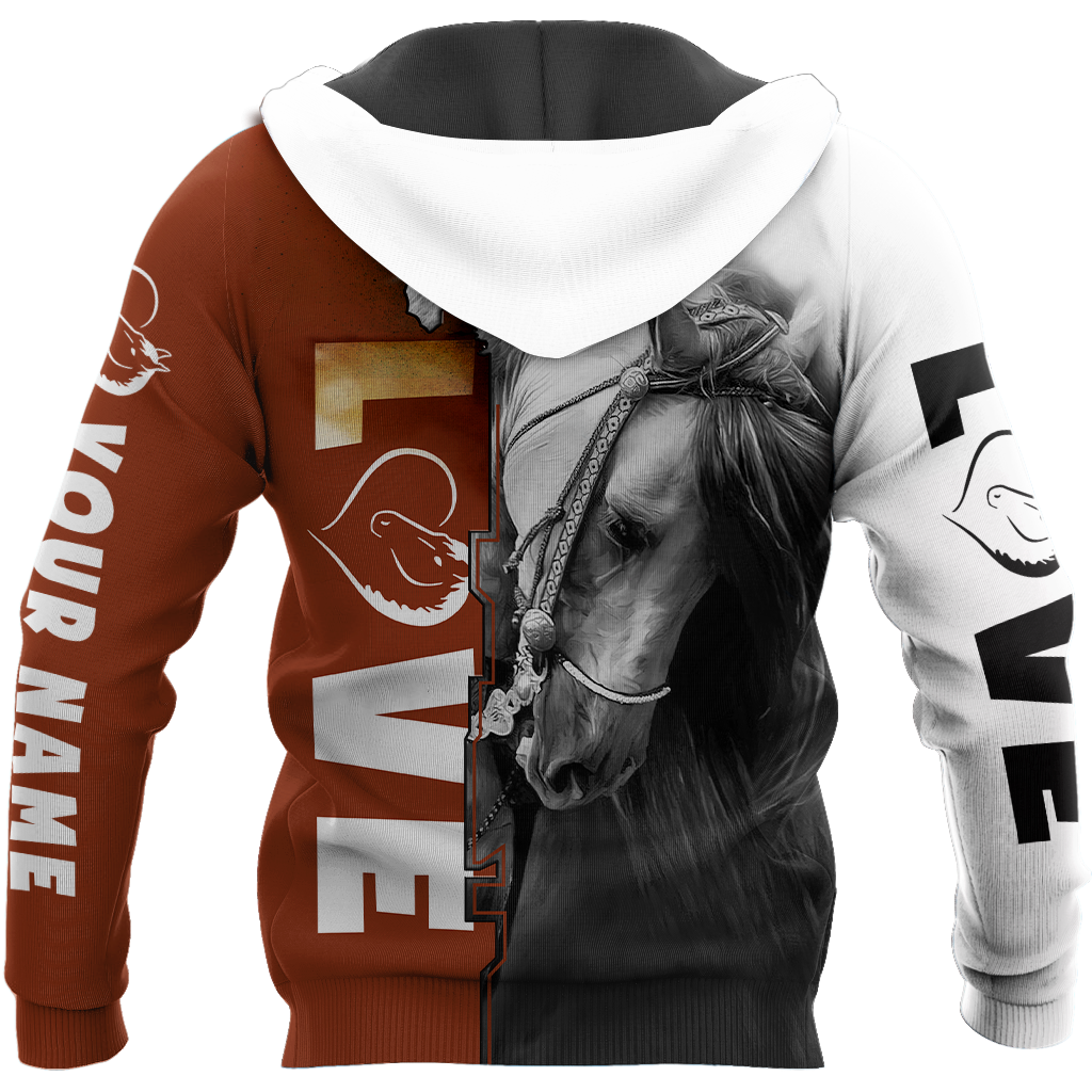 Personalized Name Premium Love Horse 3D All Over Printed Unisex Shirts
