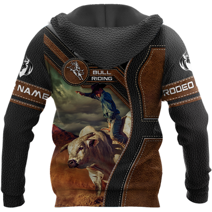 Personalized Name Bull Riding 3D All Over Printed Unisex Shirts Cowboy Ver 2