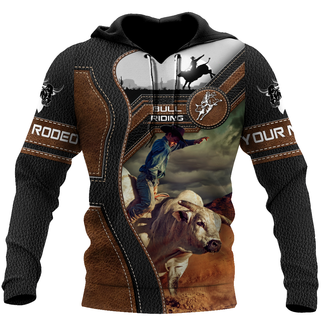 Personalized Name Bull Riding 3D All Over Printed Unisex Shirts Cowboy Ver 2