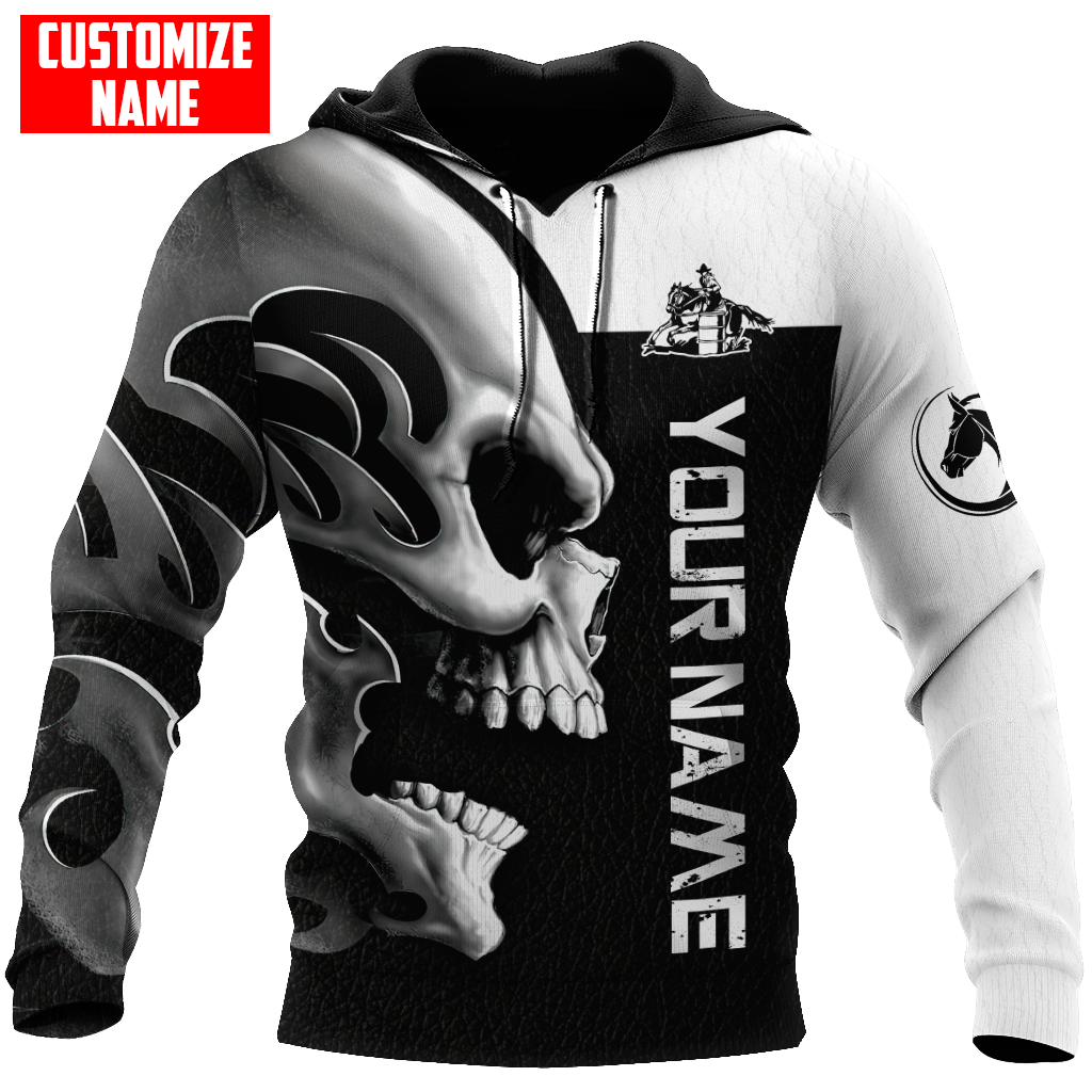 Personalized Name Rodeo Skull 3D All Over Printed Unisex Shirts Barrel Racing