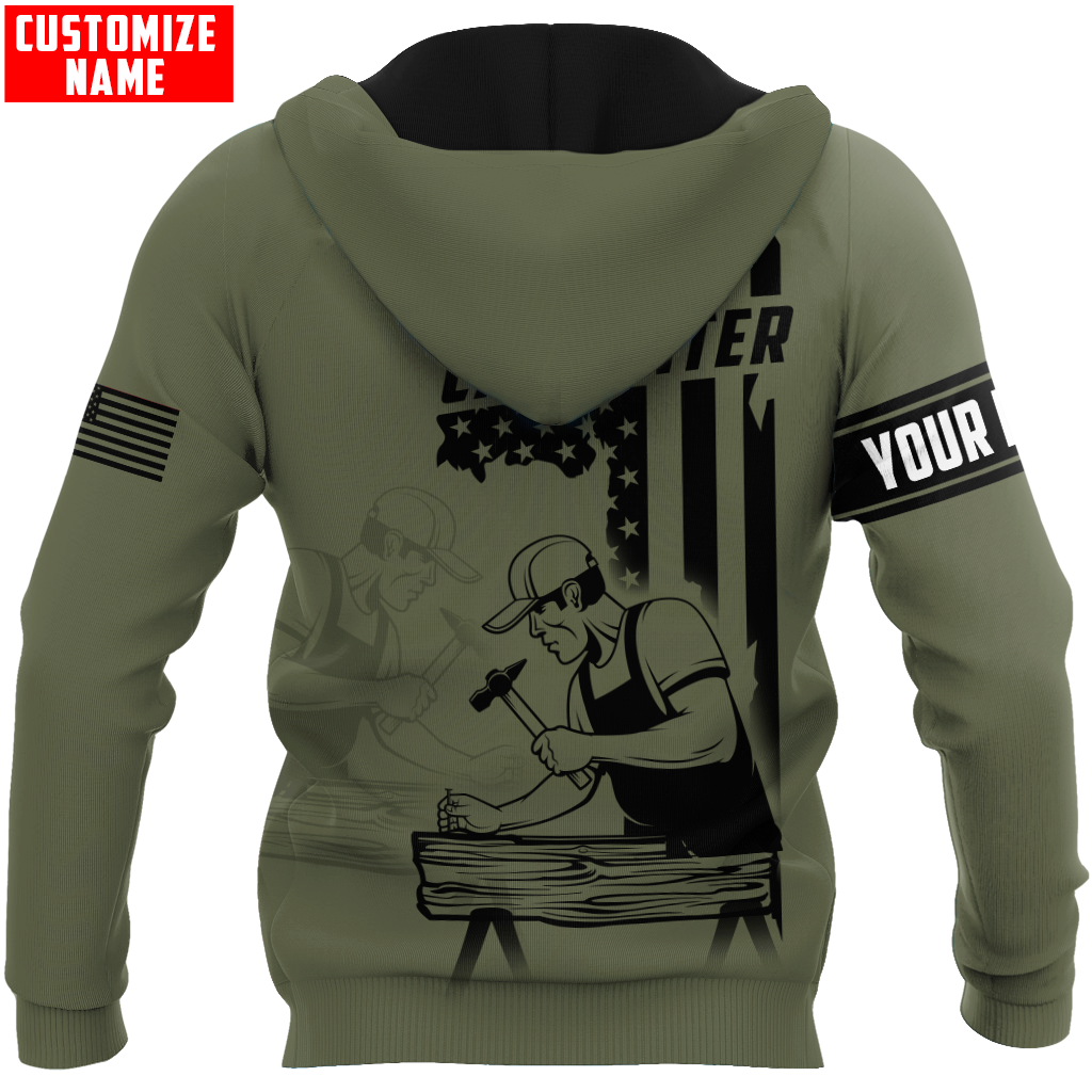 Personalized Name Carpenter 3D All Over Printed Unisex Shirts American Carpenter Ver 3
