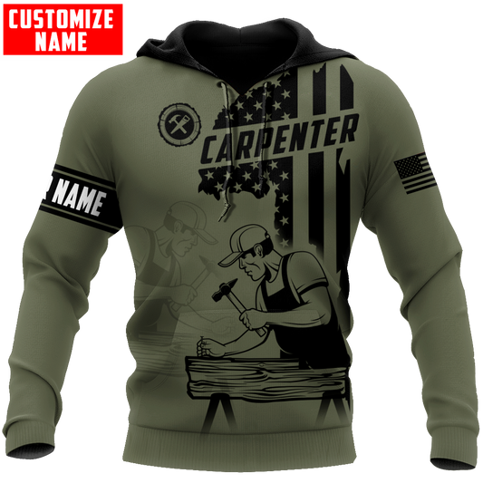 Personalized Name Carpenter 3D All Over Printed Unisex Shirts American Carpenter Ver 3