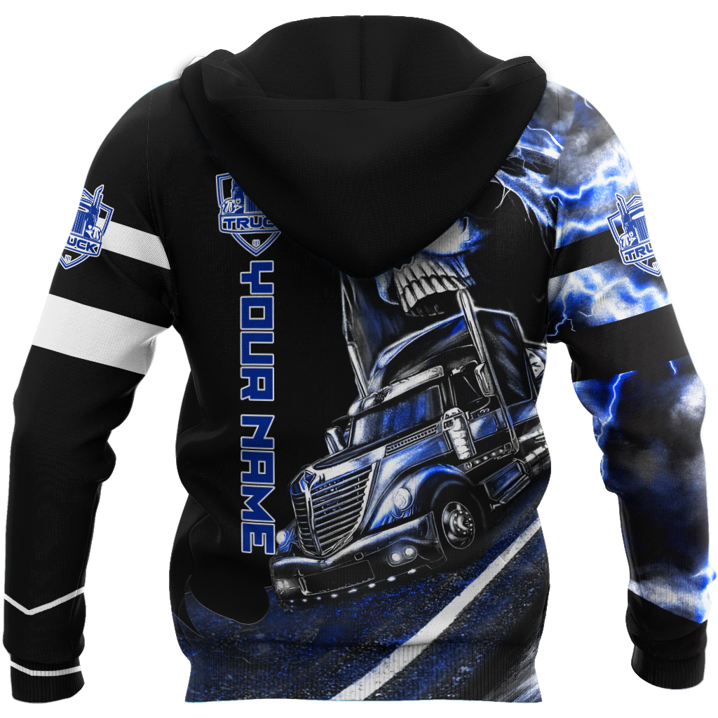 Customize Name Trucker 3D All Over Printed Shirts For Men and Women