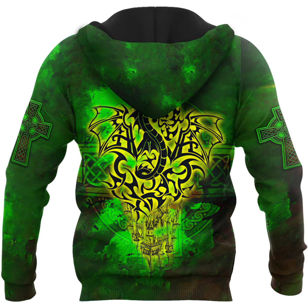 Celtic Dragon Saint Patrick's Day 3D All Over Printed Shirts For Men And Women TN