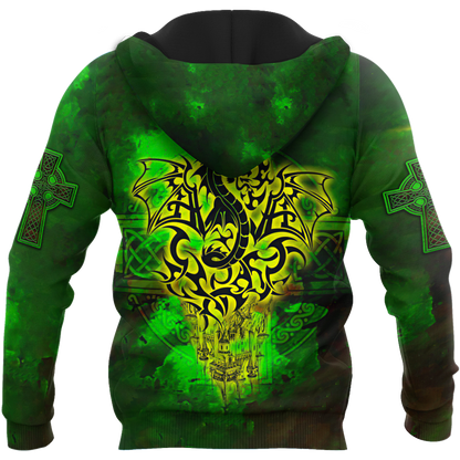 Celtic Dragon Saint Patrick's Day 3D All Over Printed Shirts For Men And Women TN