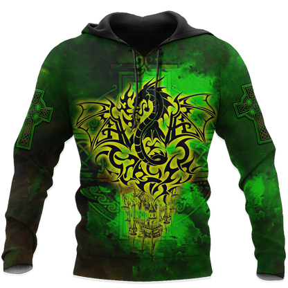 Celtic Dragon Saint Patrick's Day 3D All Over Printed Shirts For Men And Women TN