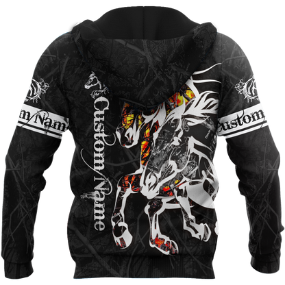 Customize Name Horse 3D All Over Printed Shirts For Men and Women