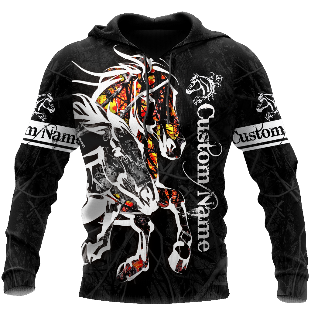 Customize Name Horse 3D All Over Printed Shirts For Men and Women