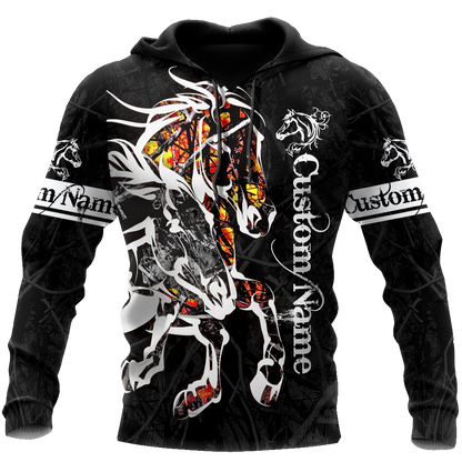 Customize Name Horse 3D All Over Printed Shirts For Men and Women