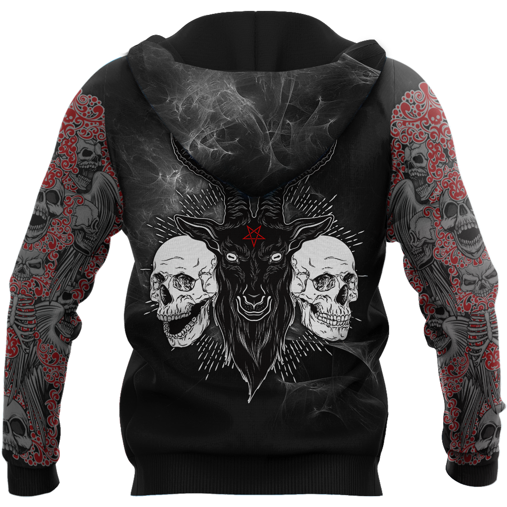 Satanic Skull Symbols Hoodie For Men And Women