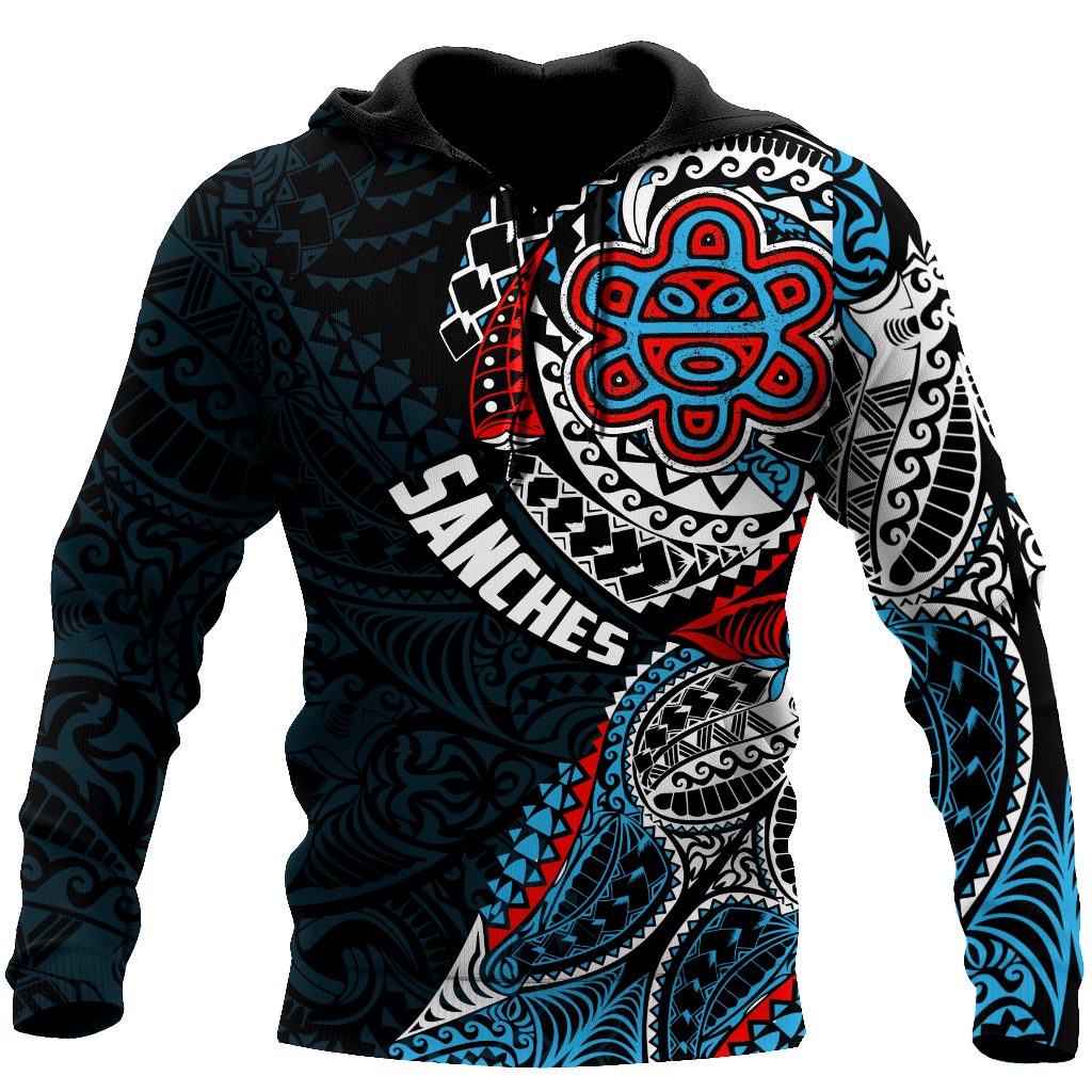 Customize Name Puerto Rico Tattoo Hoodie For Men And Women