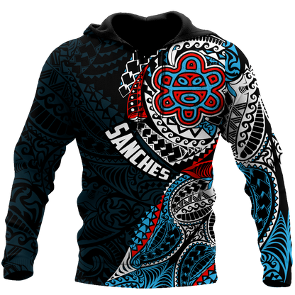 Customize Name Puerto Rico Tattoo Hoodie For Men And Women