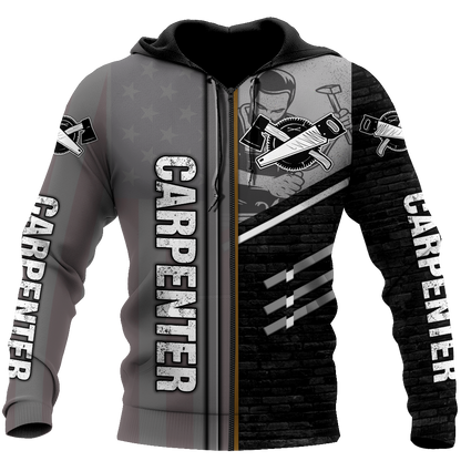 Personalized Name Carpenter 3D All Over Printed Unisex Shirts Metal Pattern Ver 3