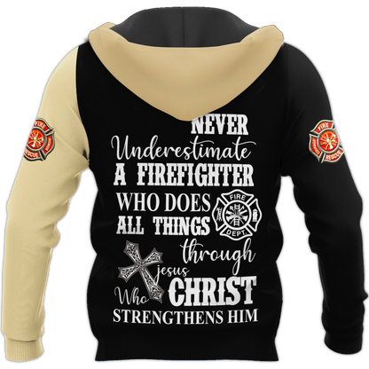 Customize Name Firefighter 3D All Over Printed Unisex Shirts