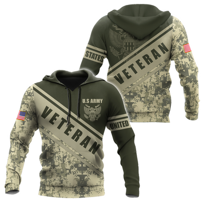 US Army Veteran 3D All Over Printed Shirts