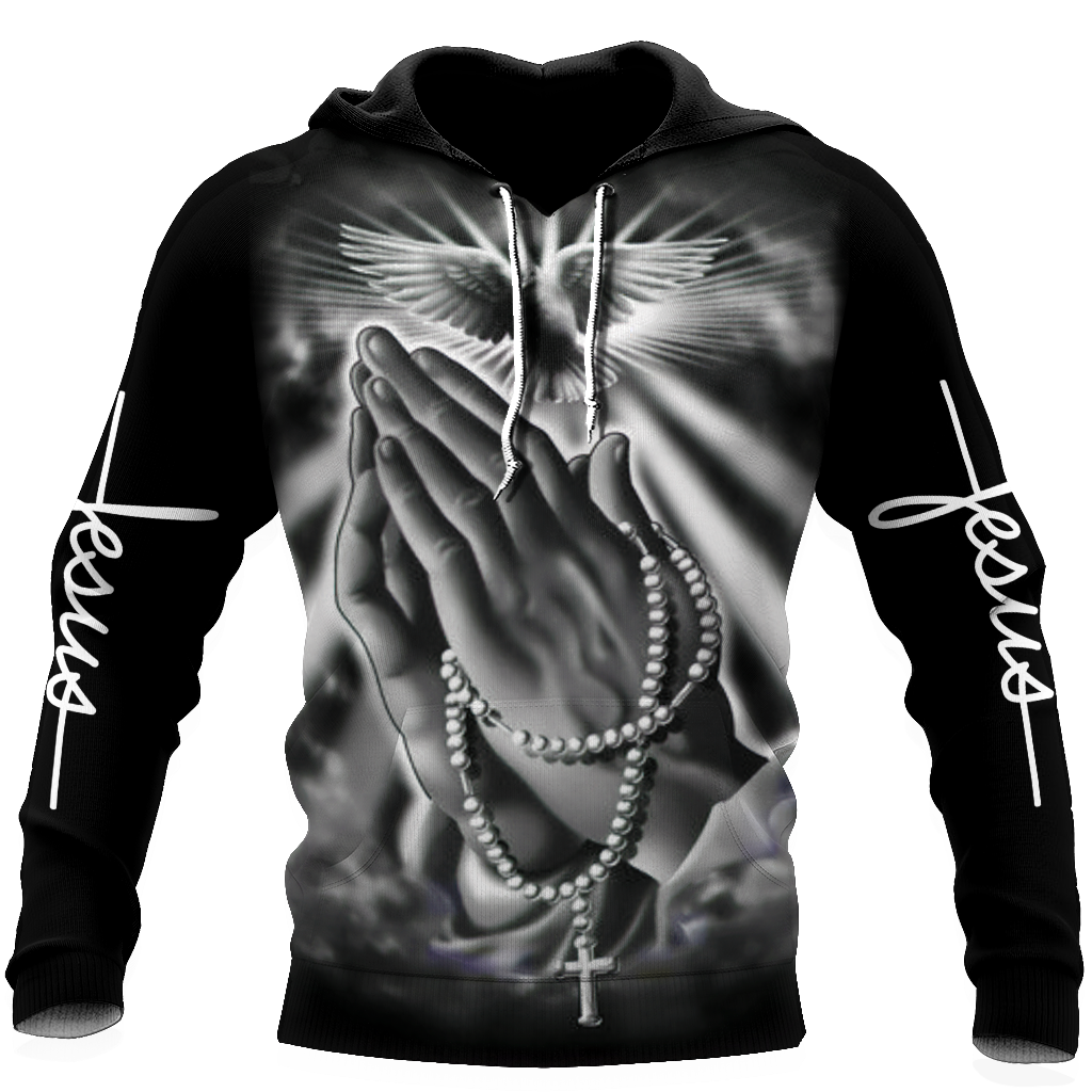 Jesus Christ Bless Hand 3D Printed Hoodie, T-Shirt for Men and Women