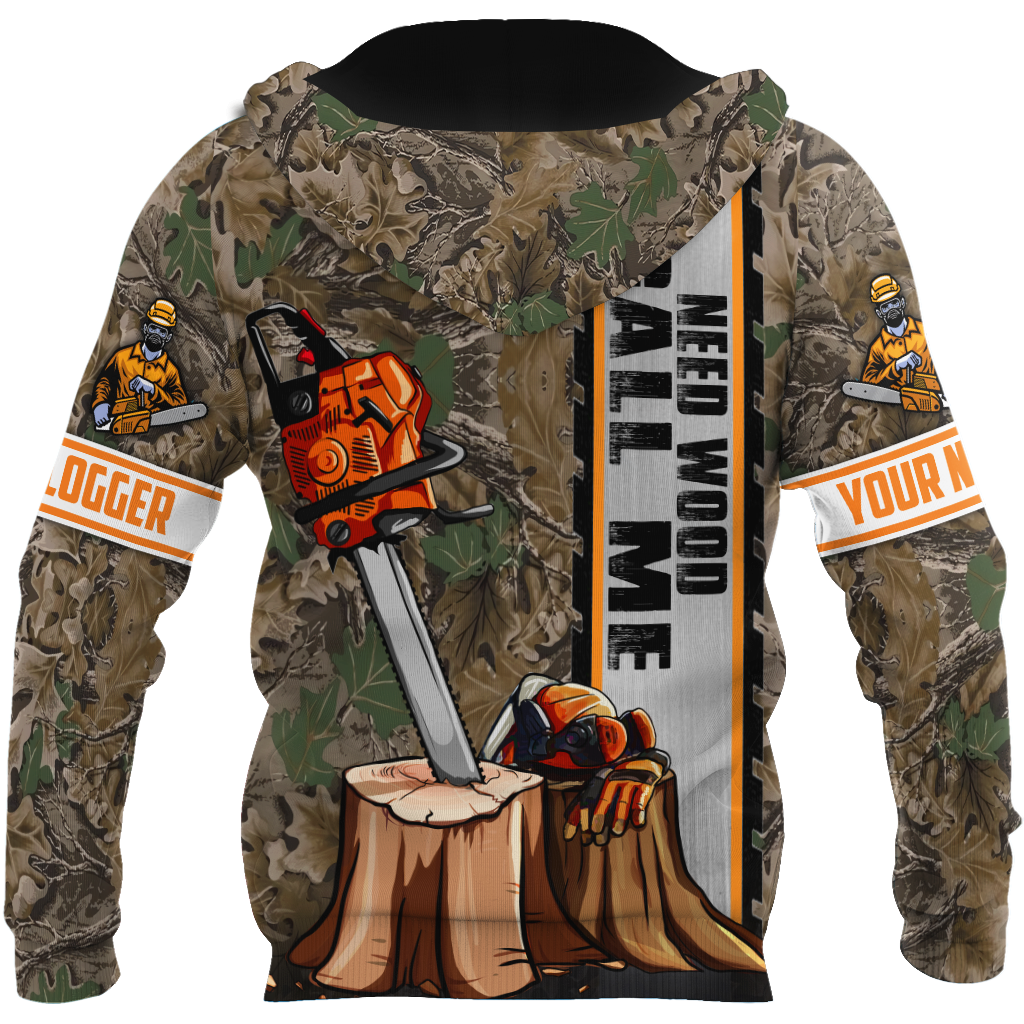 Customize Name Chainsaw 3D All Over Printed Unisex Shirts Need Wood Call Me