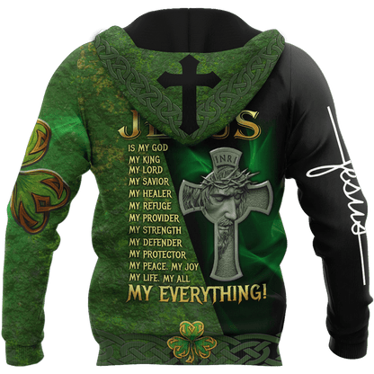 Jesus Irish Saint Patrick Day 3D All Over Printed Unisex Shirt