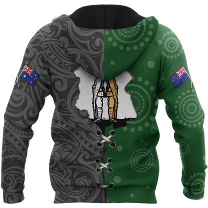 Tmarc Tee Remembrance Australia and Kiwi Soldier 3D print shirts