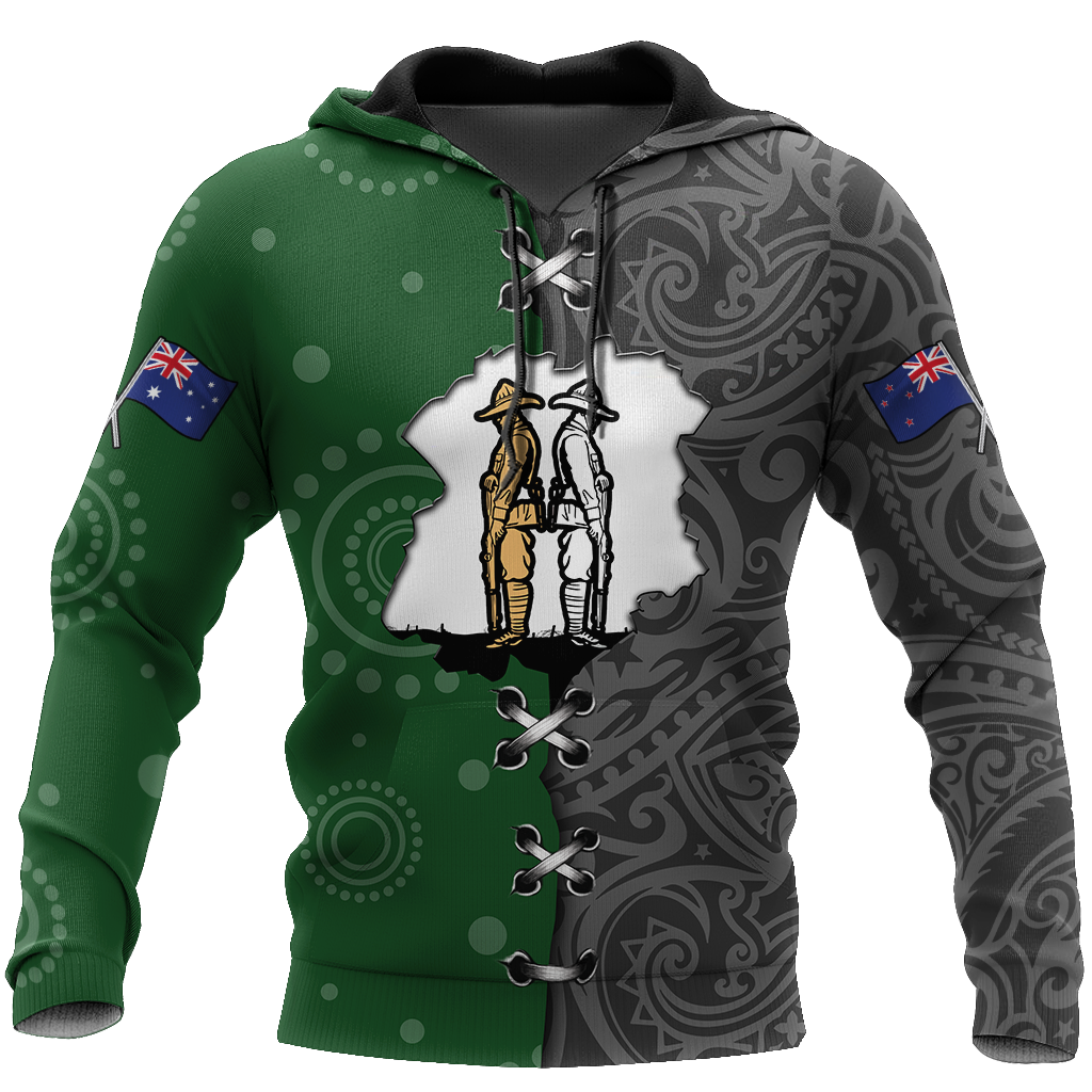 Tmarc Tee Remembrance Australia and Kiwi Soldier 3D print shirts