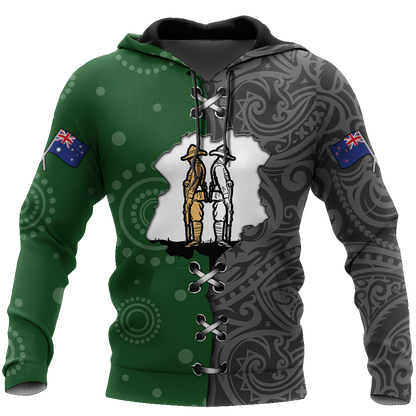 Tmarc Tee Remembrance Australia and Kiwi Soldier 3D print shirts