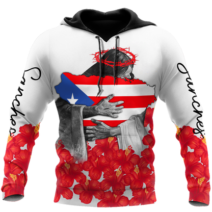 Customize Name Puerto Rico Hoodie For Men And Women