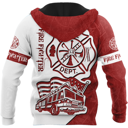 Customize Name Firefighter Hoodie For Men And Women