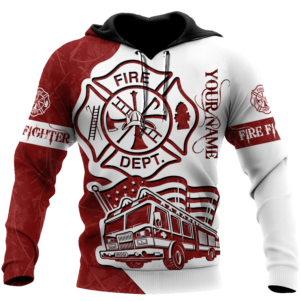 Customize Name Firefighter Hoodie For Men And Women