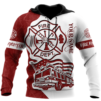 Customize Name Firefighter Hoodie For Men And Women