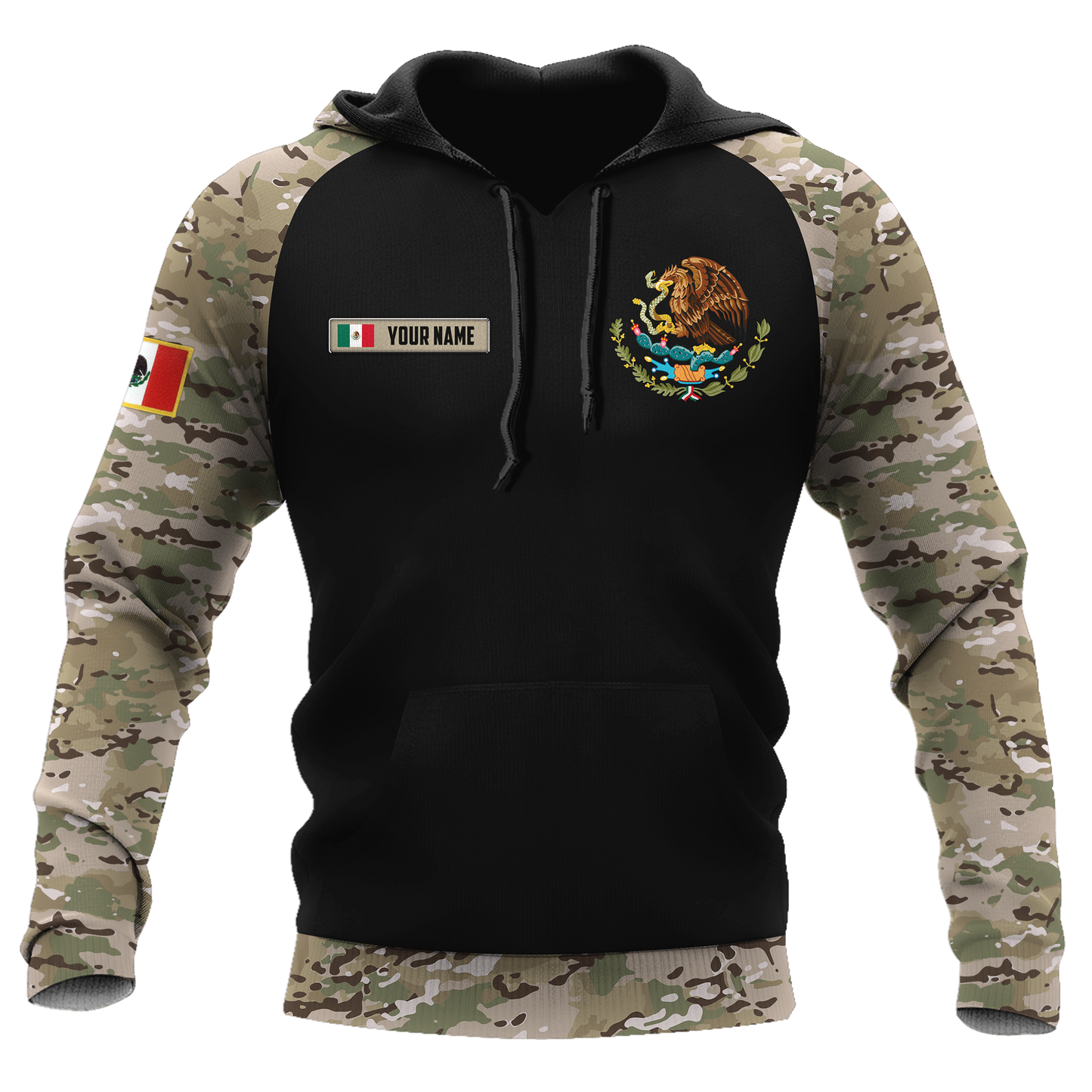 Mexico Coat Of Arms no02 Personalized Name 3D Unisex Shirts
