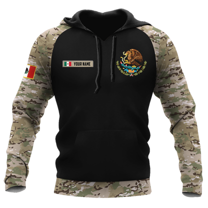 Mexico Coat Of Arms no02 Personalized Name 3D Unisex Hoodie