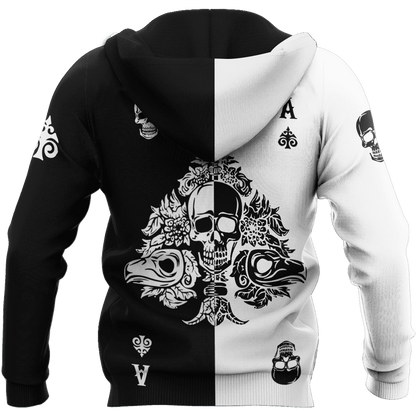 Ace Spade Skull Gothic Art 3D All Over Printed Unisex Shirts