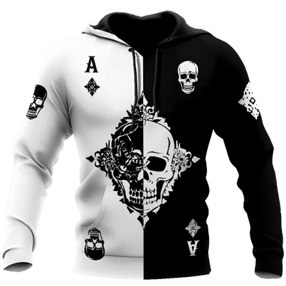 Ace Diamond Skull Gothic Art 3D All Over Printed Unisex Shirts