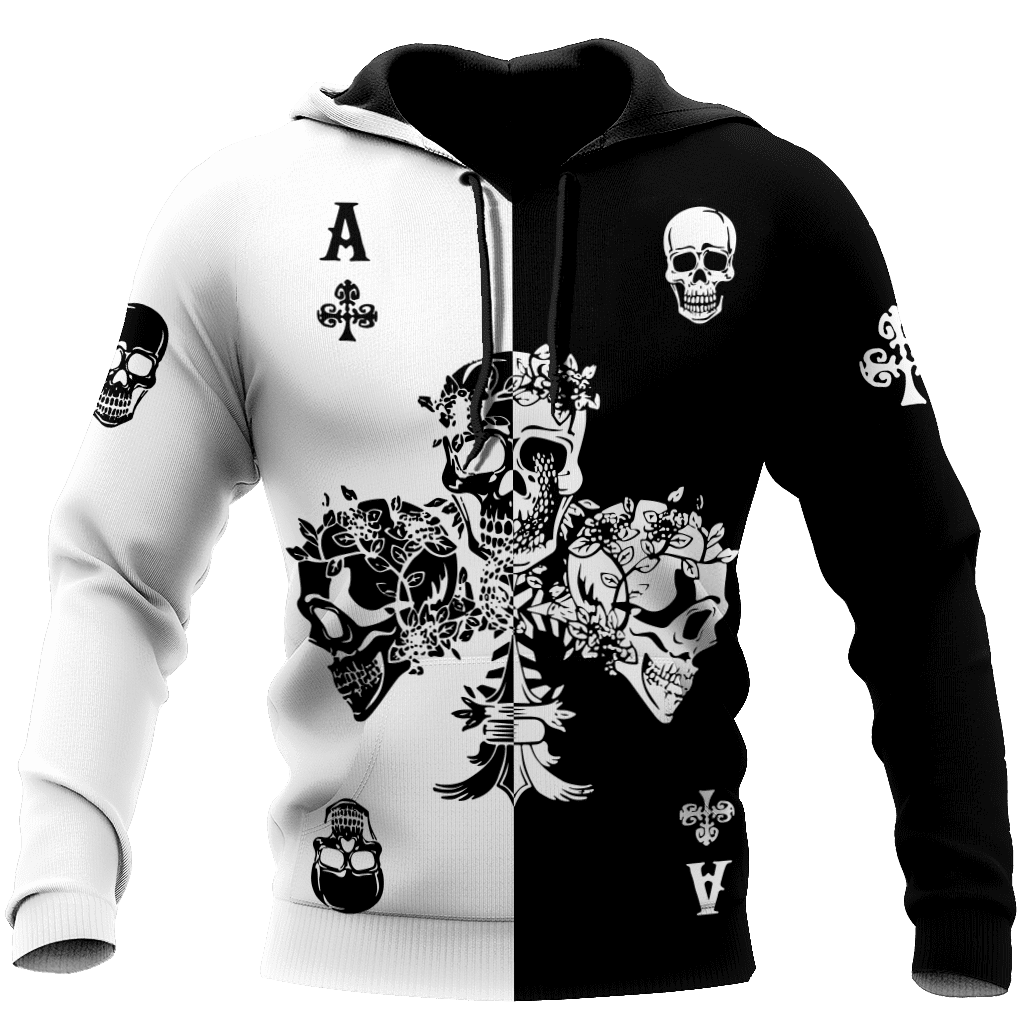 Ace Ckub Skull Gothic Art 3D All Over Printed Unisex Shirts