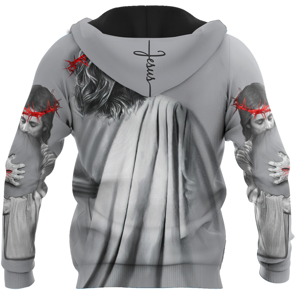 In the Arms of Lord v1 Grey Tone - Christian - 3D All Over Printed Style for Men and Women