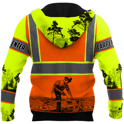 Personalized Name Carpenter 3D All Over Printed Unisex Shirts Safety