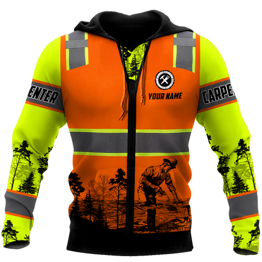 Personalized Name Carpenter 3D All Over Printed Unisex Shirts Safety