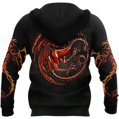 Premium Unisex All Over Printed Red Dragon Tatoo Shirts MEI
