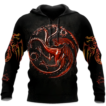 Premium Unisex All Over Printed Red Dragon Tatoo Shirts MEI