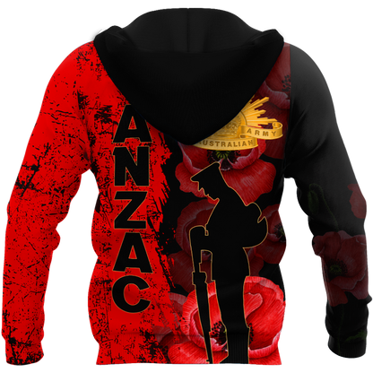 Premium Anzac Day New Zealand And Australia Culture Poppy 3D Printed Unisex Shirts TN