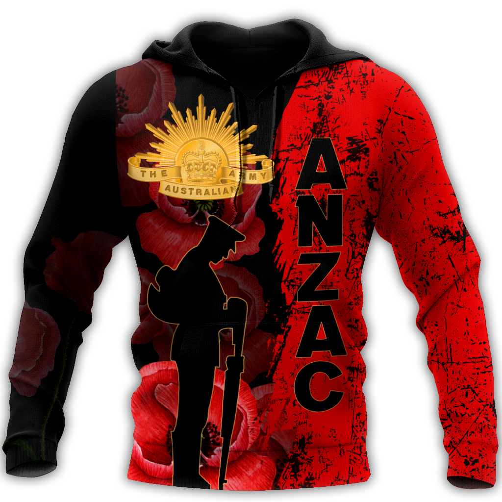Premium Anzac Day New Zealand And Australia Culture Poppy 3D Printed Unisex Shirts TN