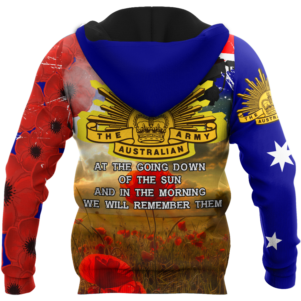Premium Unisex Hoodie Remember Anzac Day ML