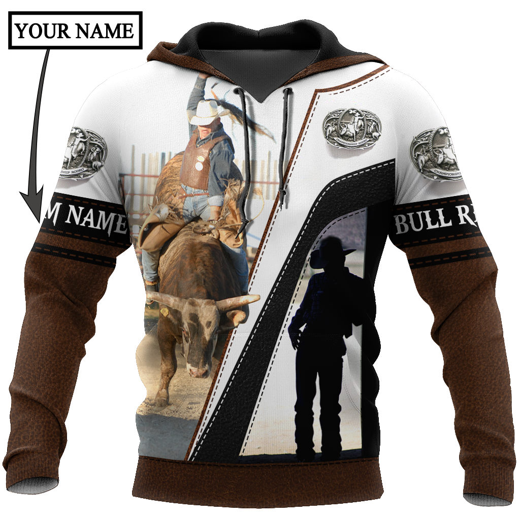 Personalized Name Bull Riding 3D All Over Printed Unisex Shirts Ride The Bull