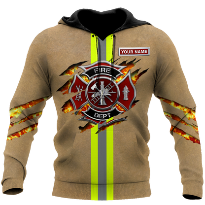 Customize Name Firefighter Hoodie Shirts For Men And Women