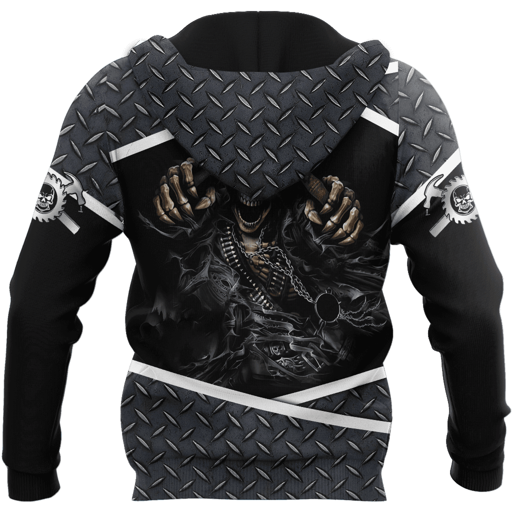 Personalized Name Carpenter 3D All Over Printed Unisex Shirts Metal Skull