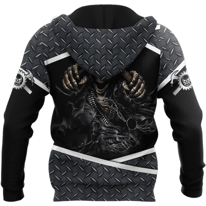 Personalized Name Carpenter 3D All Over Printed Unisex Shirts Metal Skull