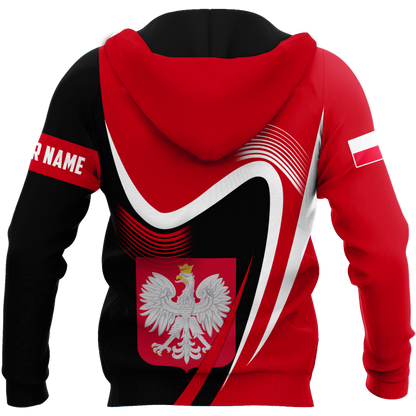 Personalized Polska 3D All Over Printed Unisex Hoodie