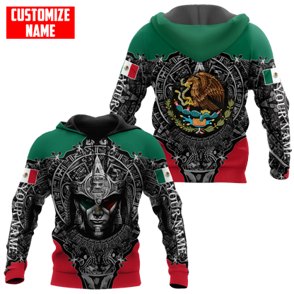 Personalized Name Aztec Mexican 3D All Over Printed Unisex Shirts