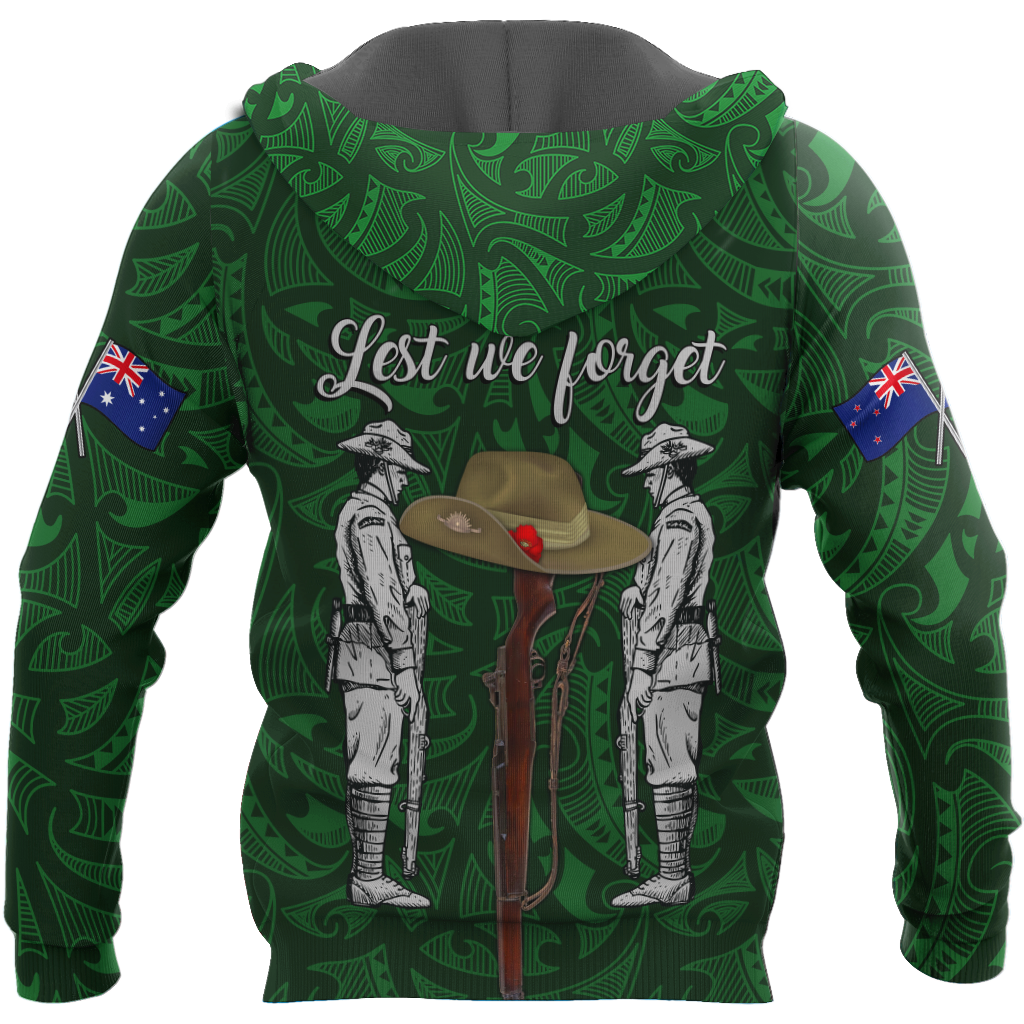 Lest We Forget Anzac Day Australia Golden Wattle And New Zealand Fern 3D Printed Shirts TN