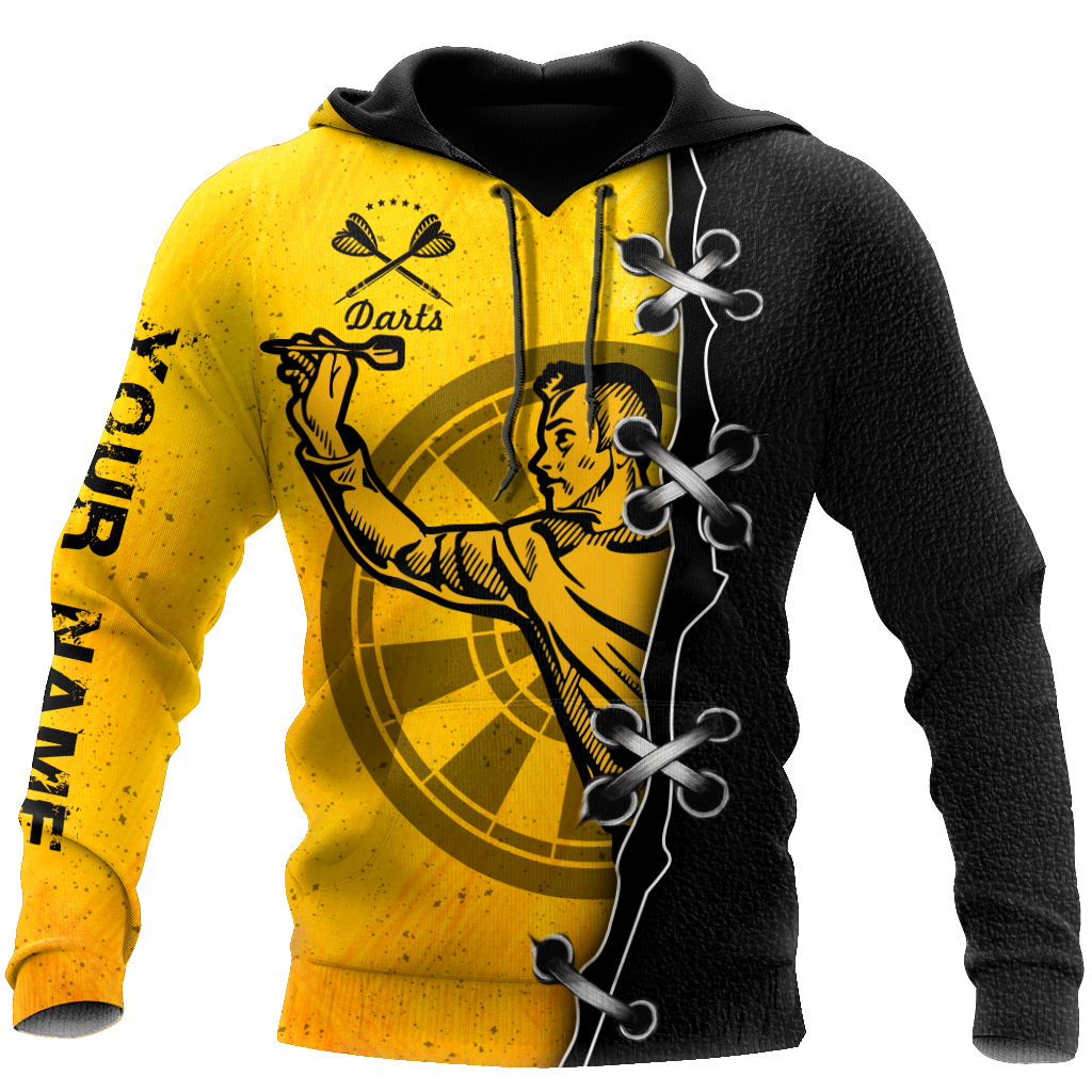 Darts Player No 7 Personalized Name 3D All Over Printed Unisex Hoodie